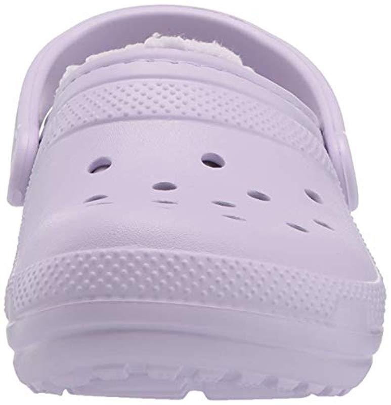 lavender fluffy crocs
