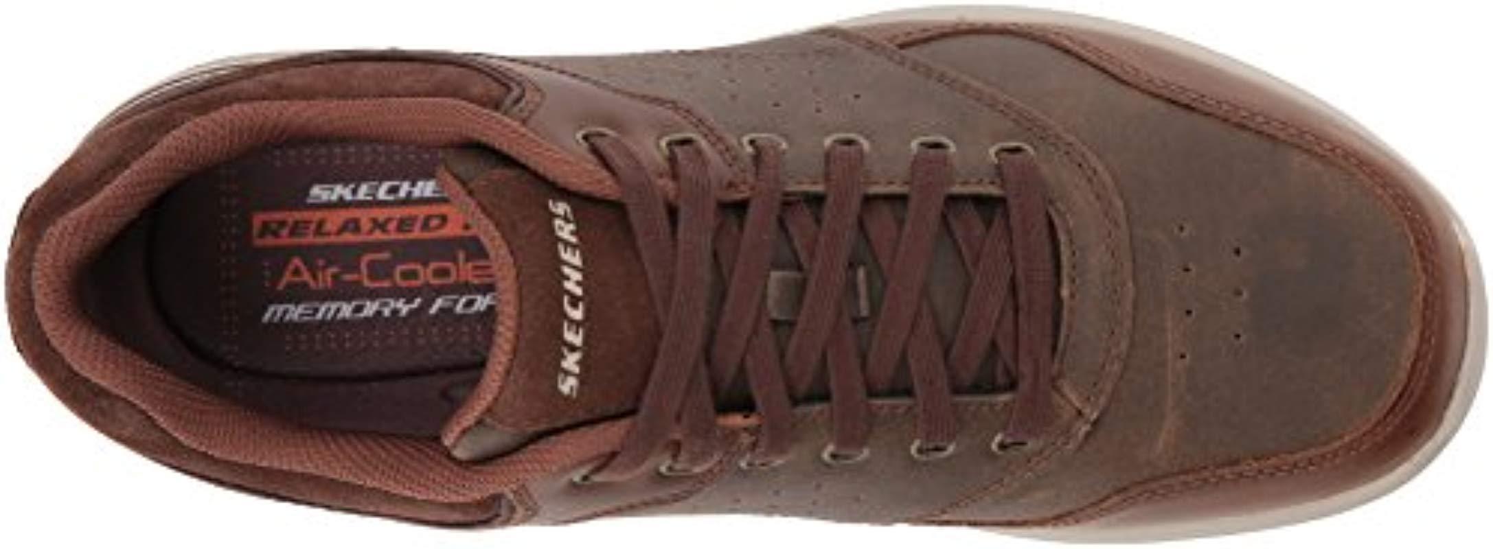 Skechers Leather Elent Velago Low-top Sneakers, Brown (brown 65406-brn), 8  Uk for Men - Save 35% | Lyst UK