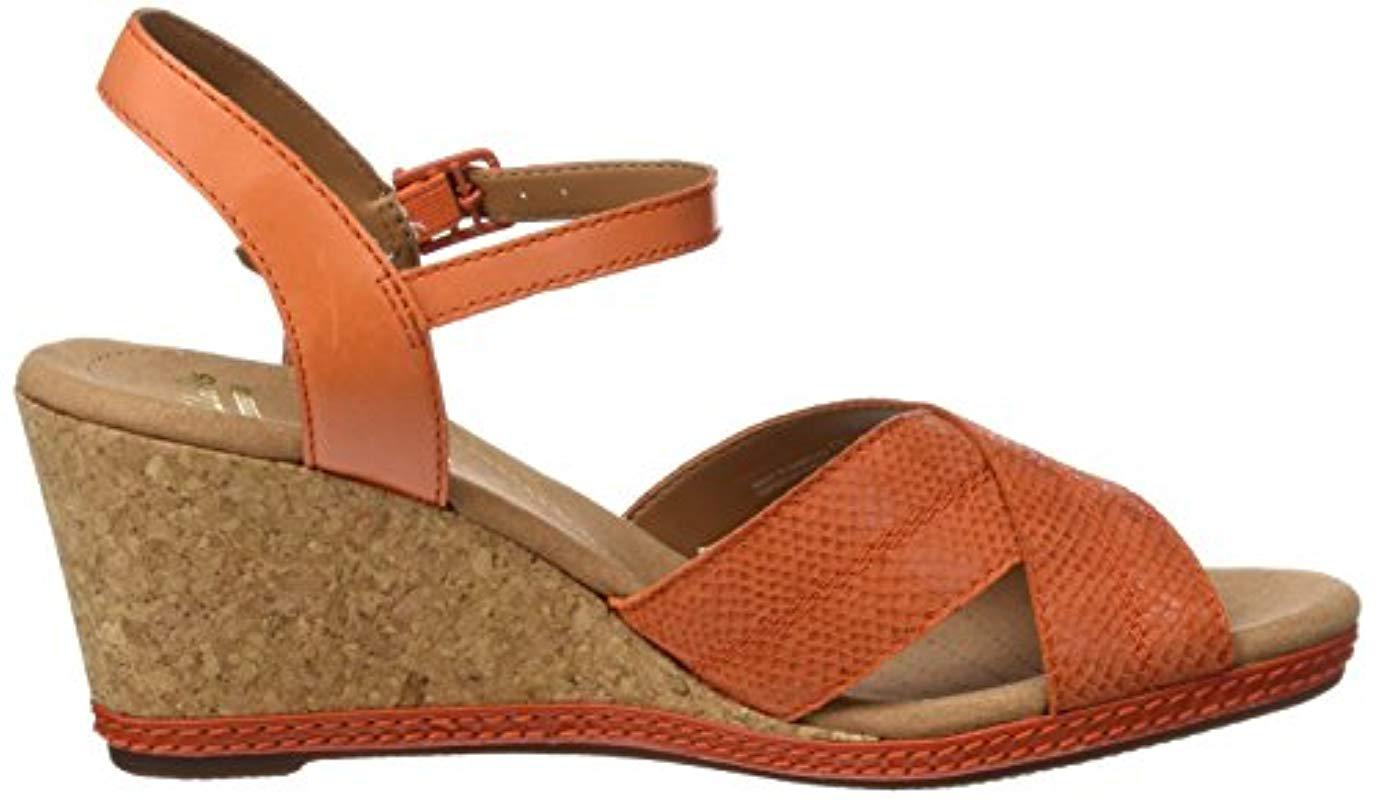 Clarks women's helio latitude wedge cheap sandal