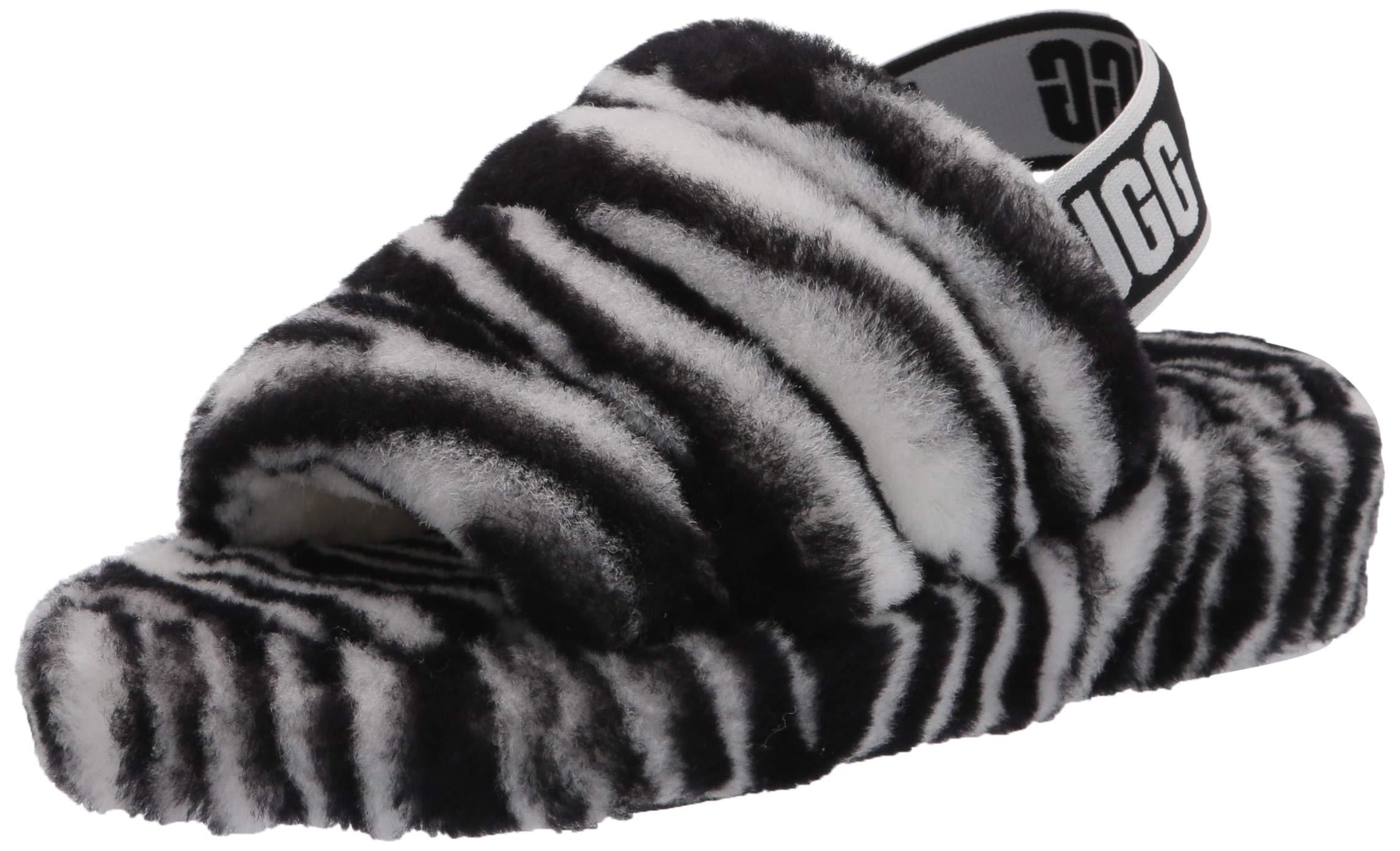 ugg fluff yeah slide zebra