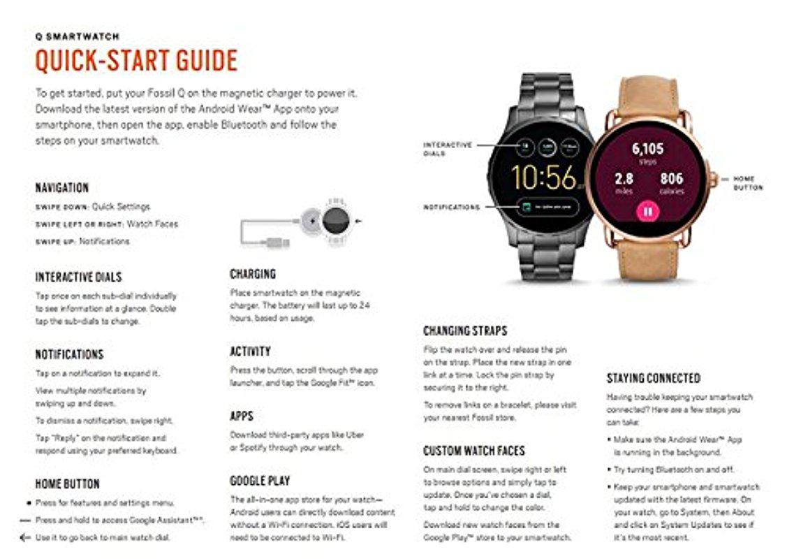 fossil gen 3 smartwatch q explorist navy leather