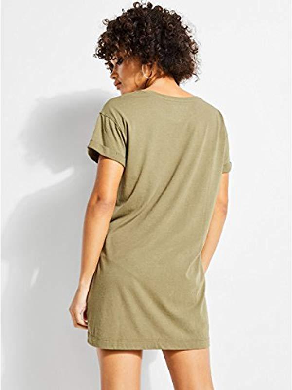 guess longline logo tee