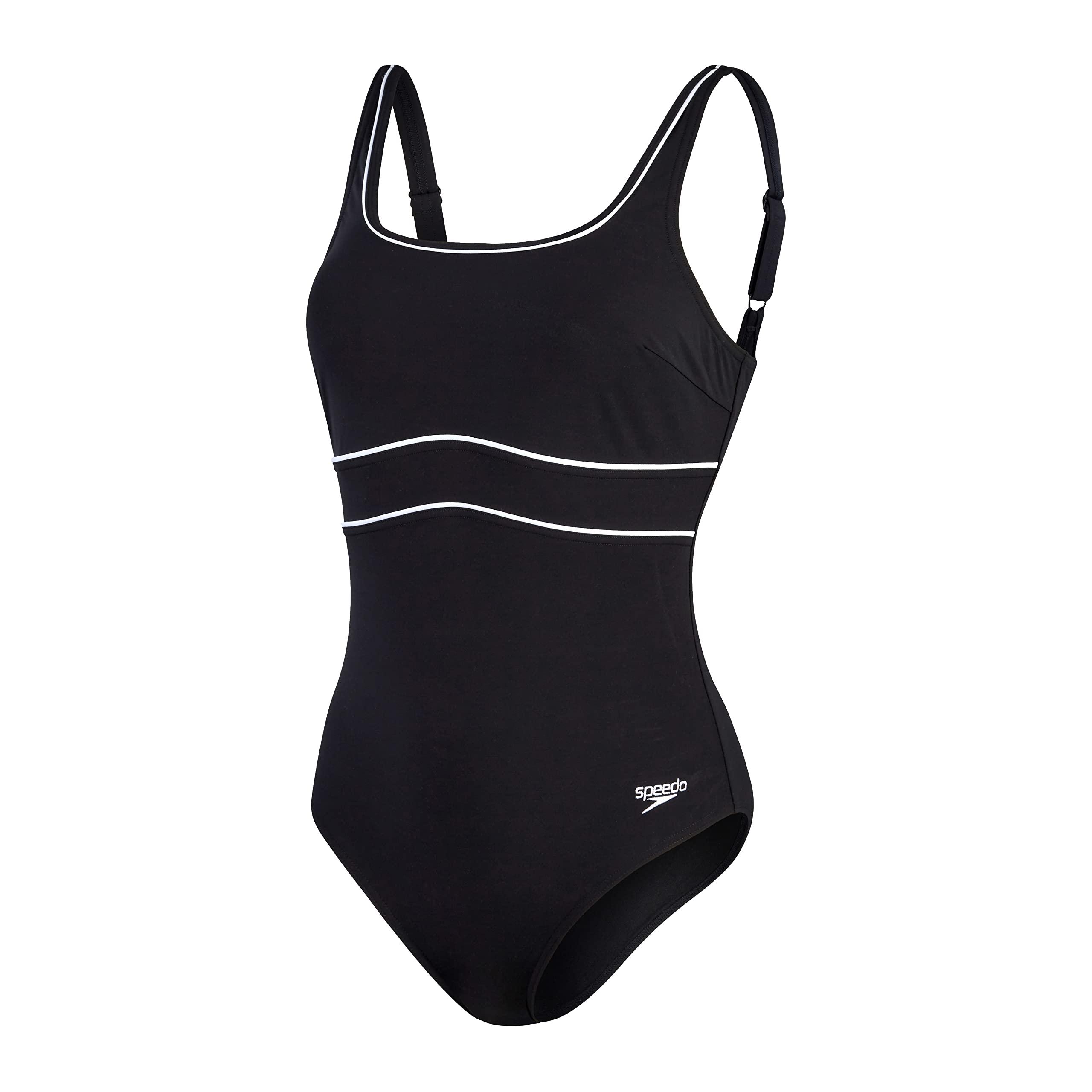 Speedo New Contour Eclipse Black/white Swimsuit/swimming Costume Lyst UK