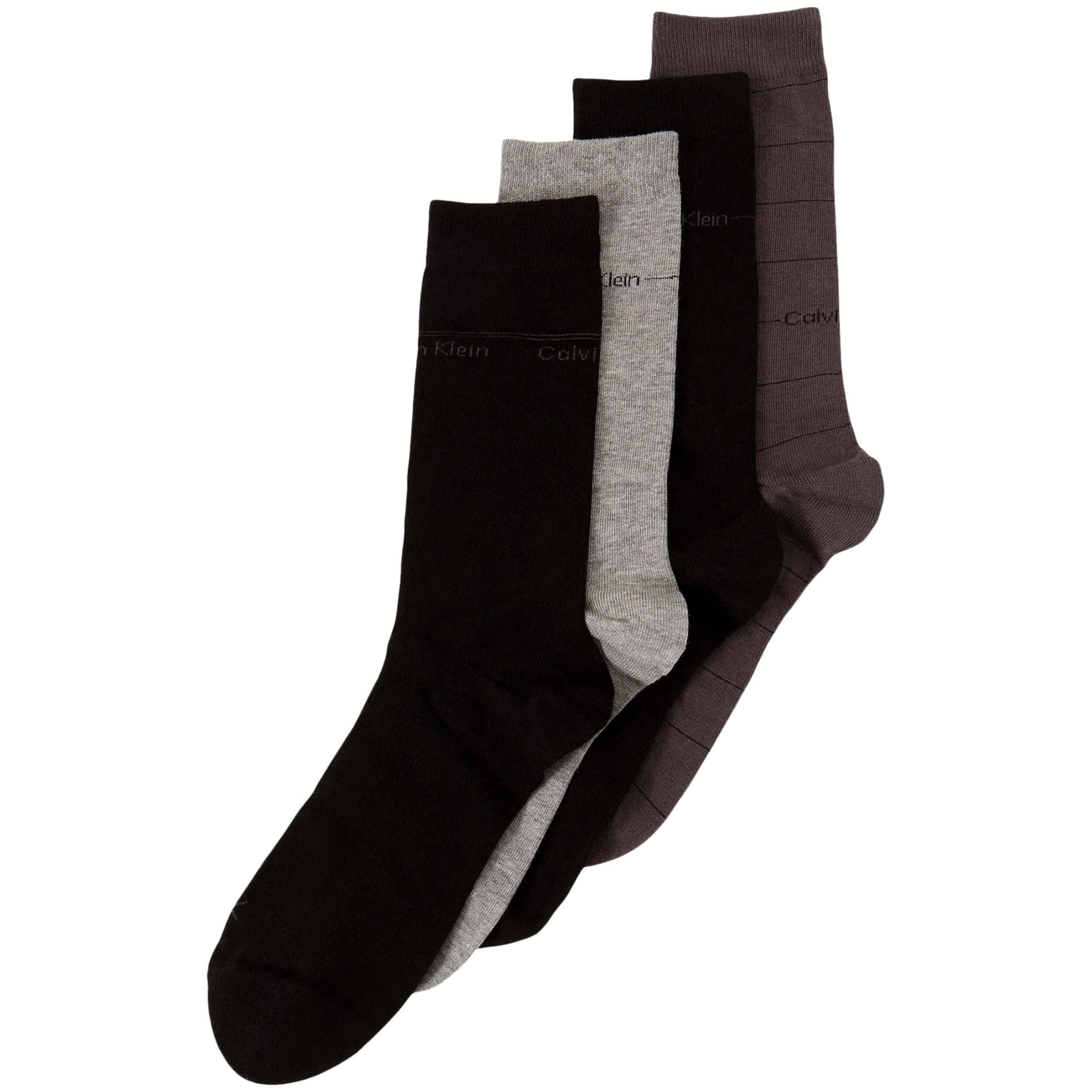 Calvin Klein Socks Ck Sock 4p Stripe Tin Giftbox Clssc in Black