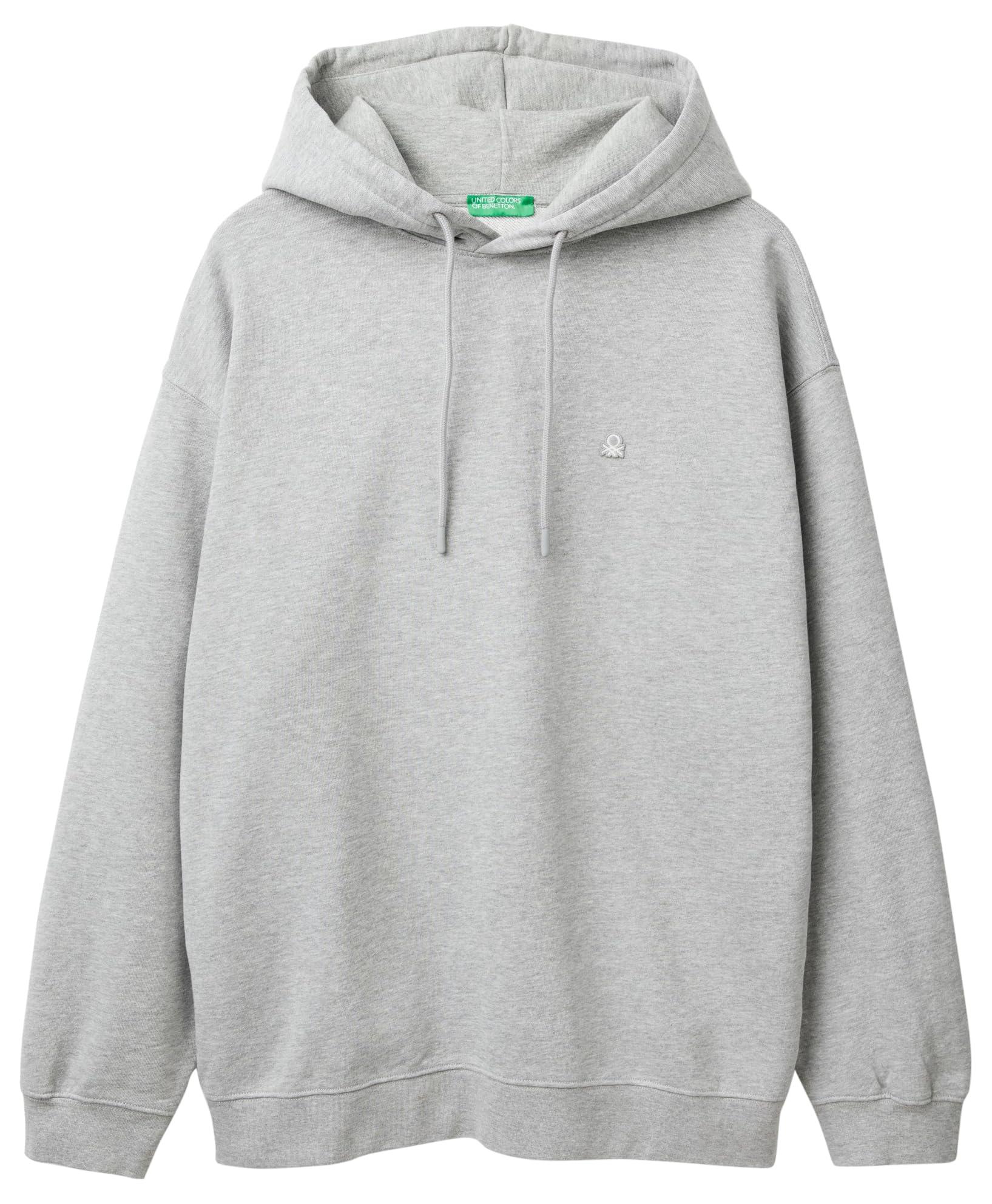 Benetton Shirt M/l 342zu201k Hooded Sweatshirt in Grey for