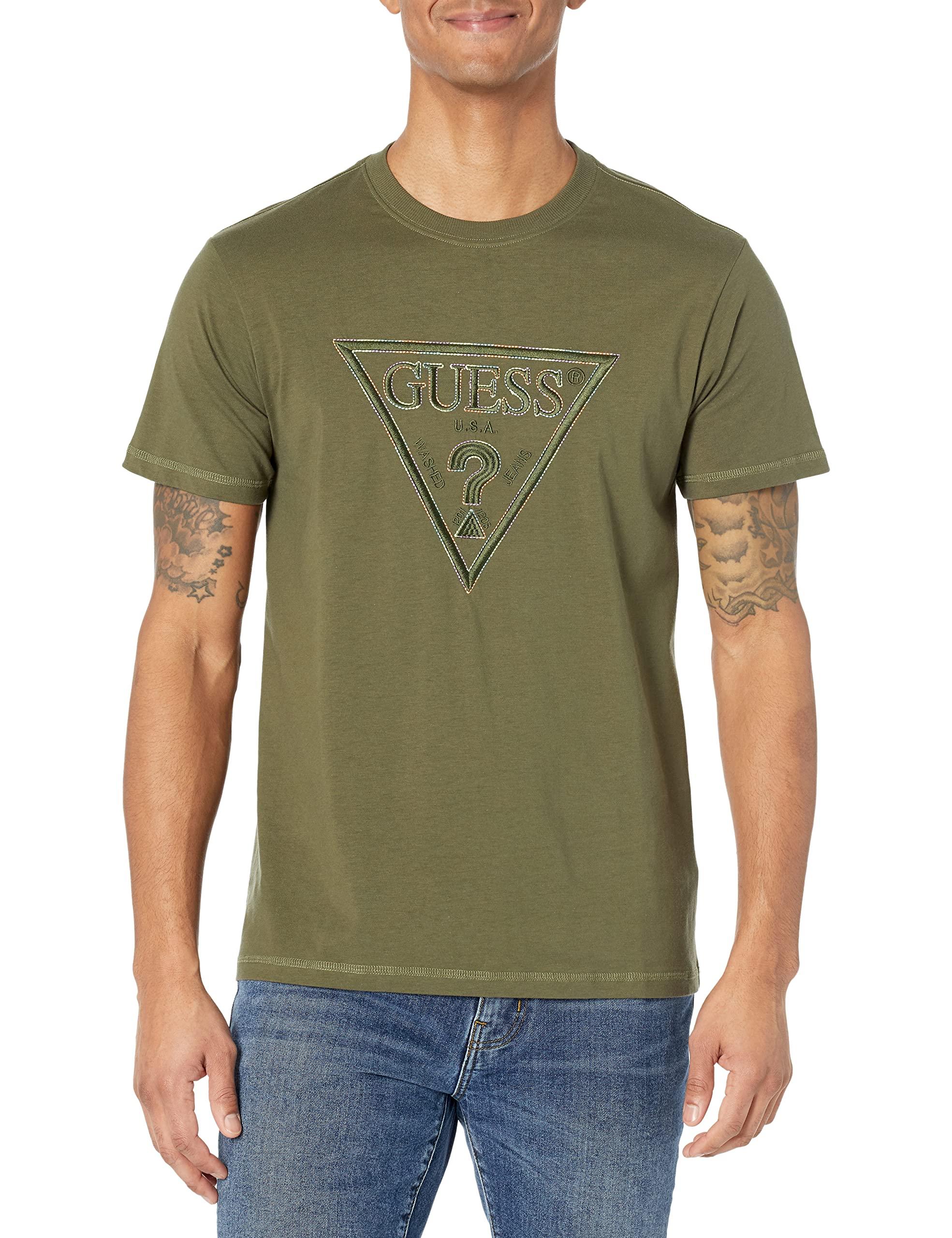 Guess Moisey Crew Neck Short Sleeve Tee in Green for Men | Lyst