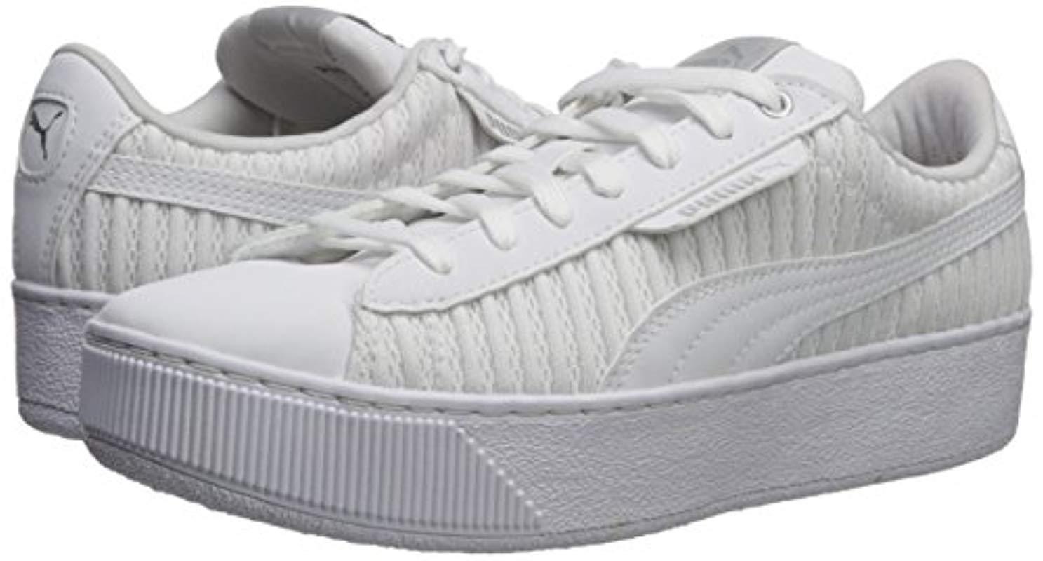 puma white vikky platform