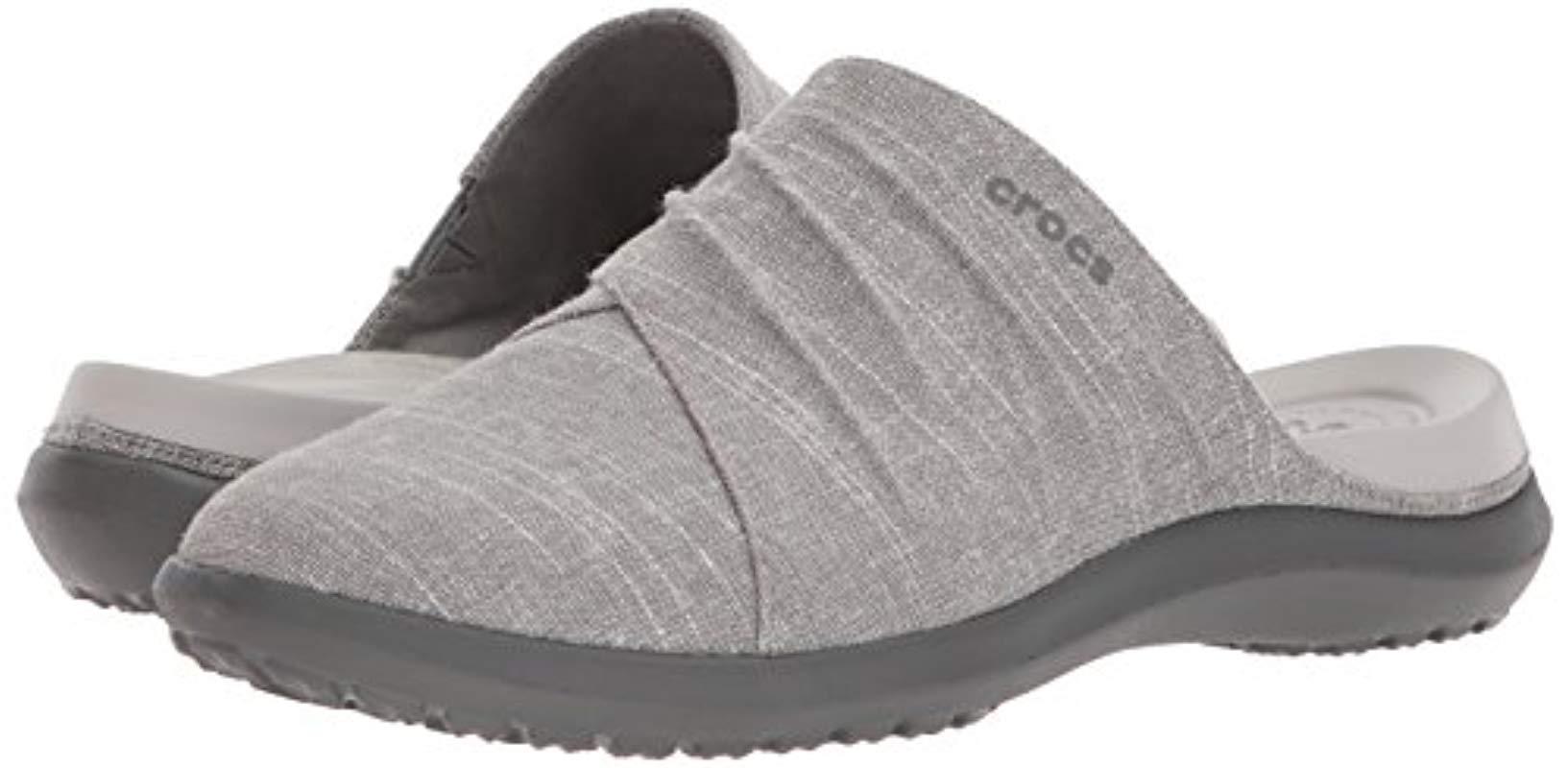 Crocs™ Capri Mule in Smoke/Slate Grey 