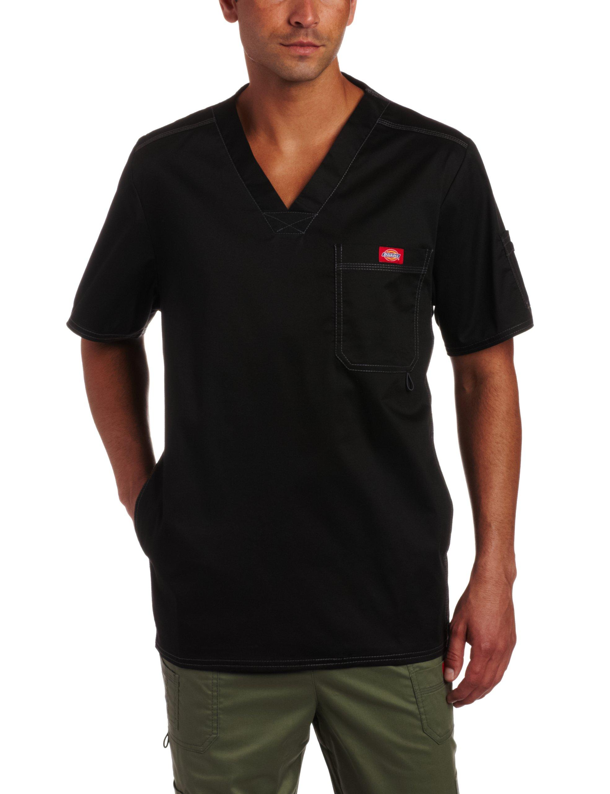 Dickies Generation Flex Utility Scrubs Vneck Shirt in Black for Men