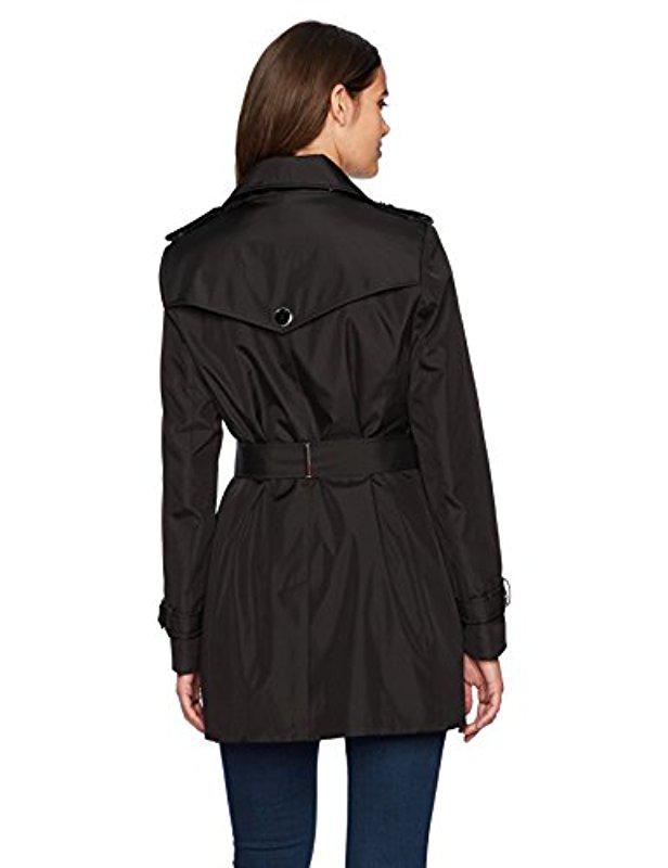 Calvin Klein Bonded Water Resistant Double Breasted Trench Rain Coat in