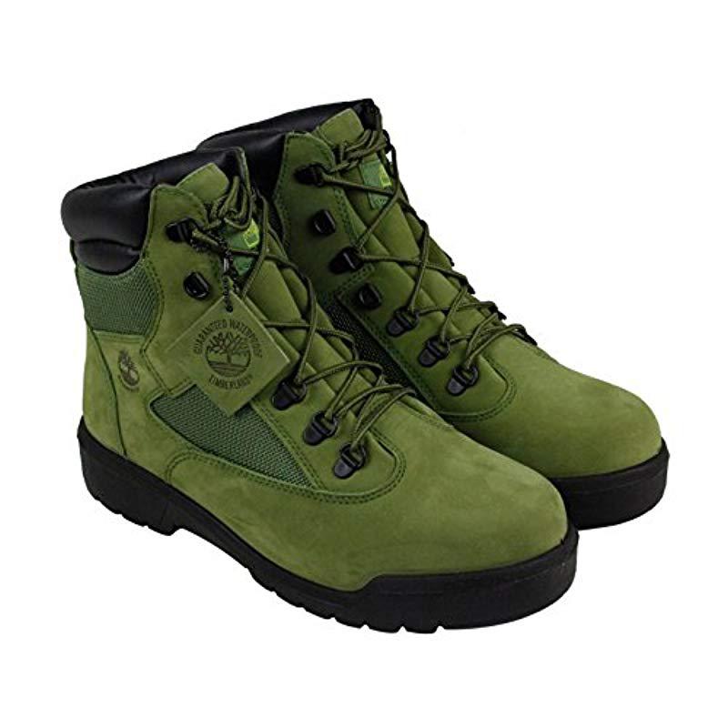 timberland field boots green
