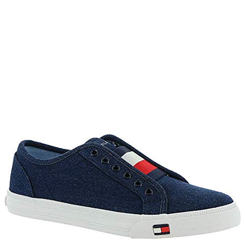 Tommy Hilfiger Denim Anni Slip-on Sneaker in Denim (Blue) - Save 53% | Lyst