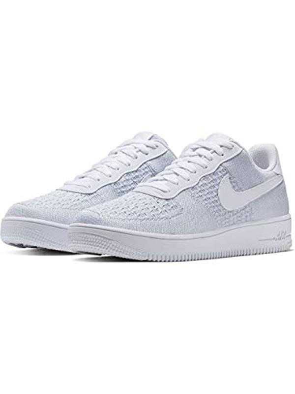nike air force 1 flyknit 2.0 pure platinum white