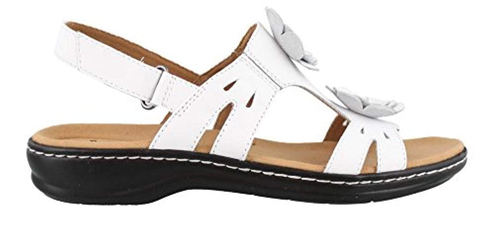 clarks white flat sandals