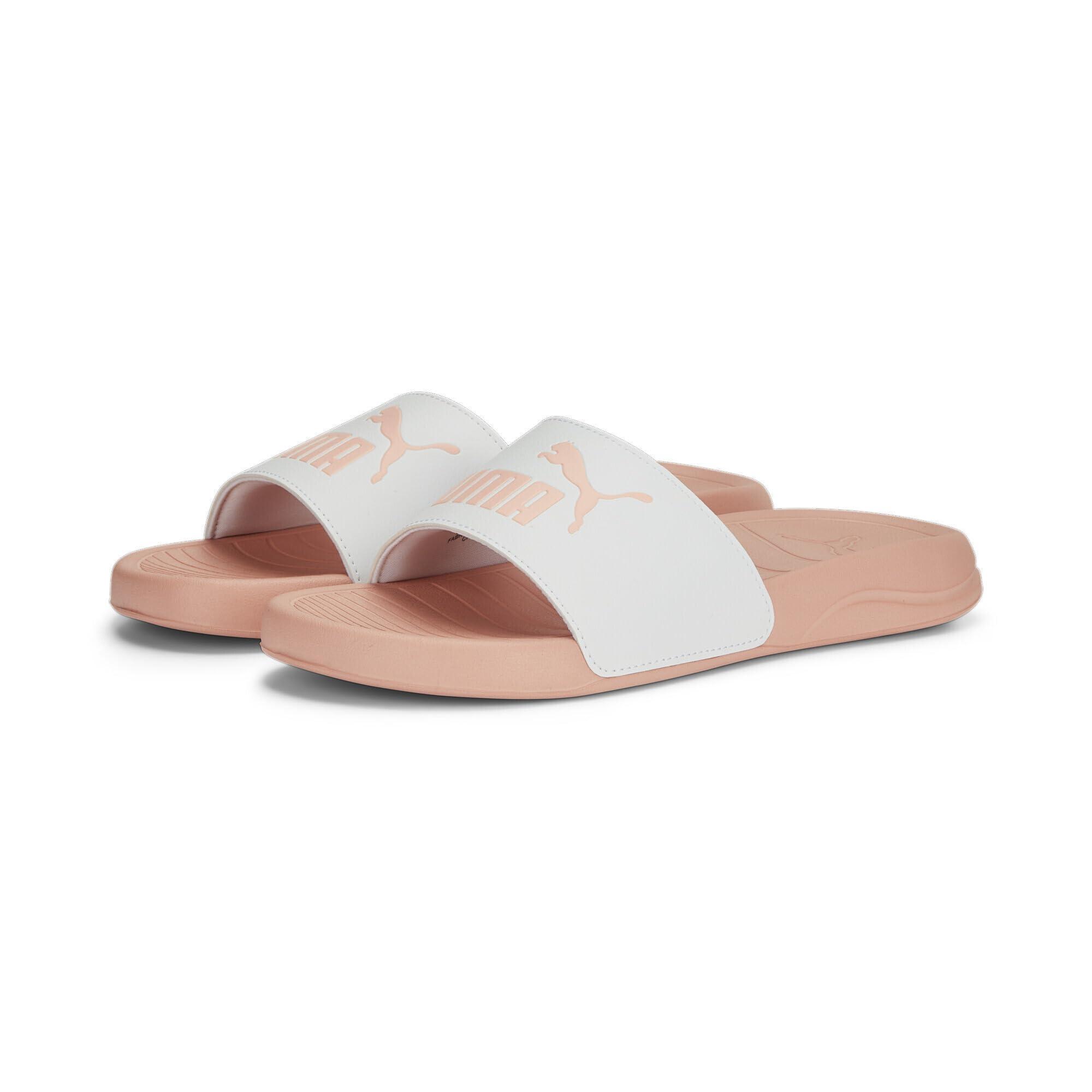 Pink pumas slides discount