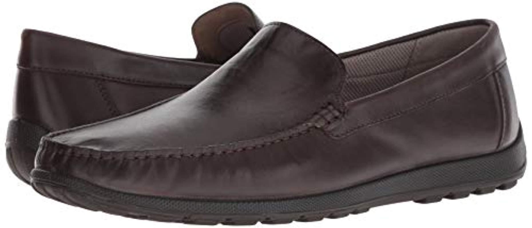 ecco leather loafers