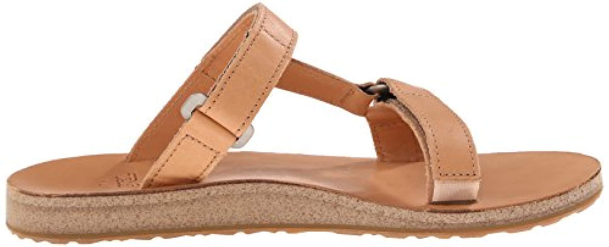 Teva Universal Slide Leather Sandal in Brown | Lyst