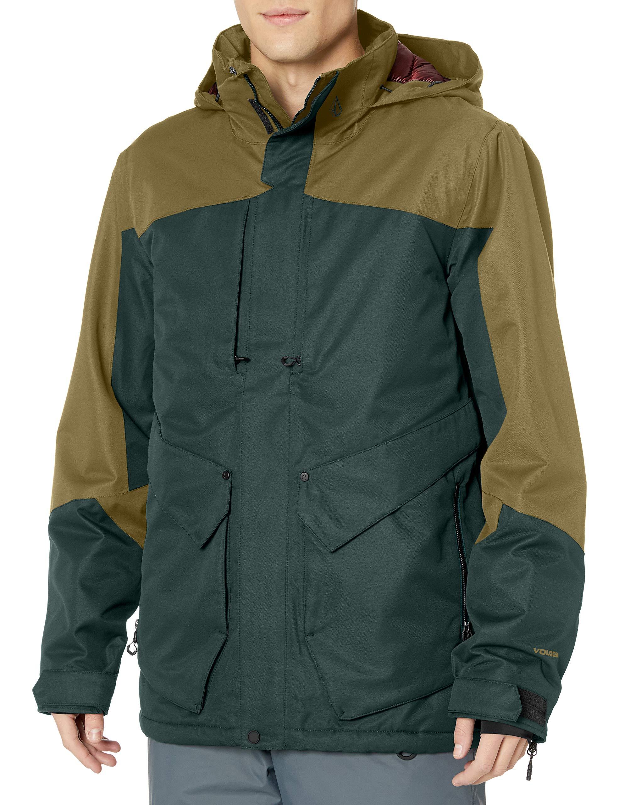 Volcom Anders 2l Thermal Lined Snow Jacket in Dark Green (Green) for ...
