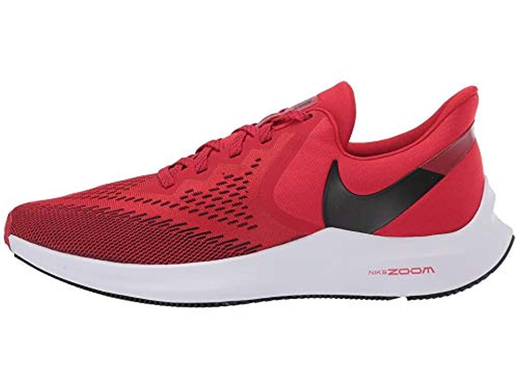 Nike Rubber Air Zoom Winflo 6 in Red for Men - Lyst