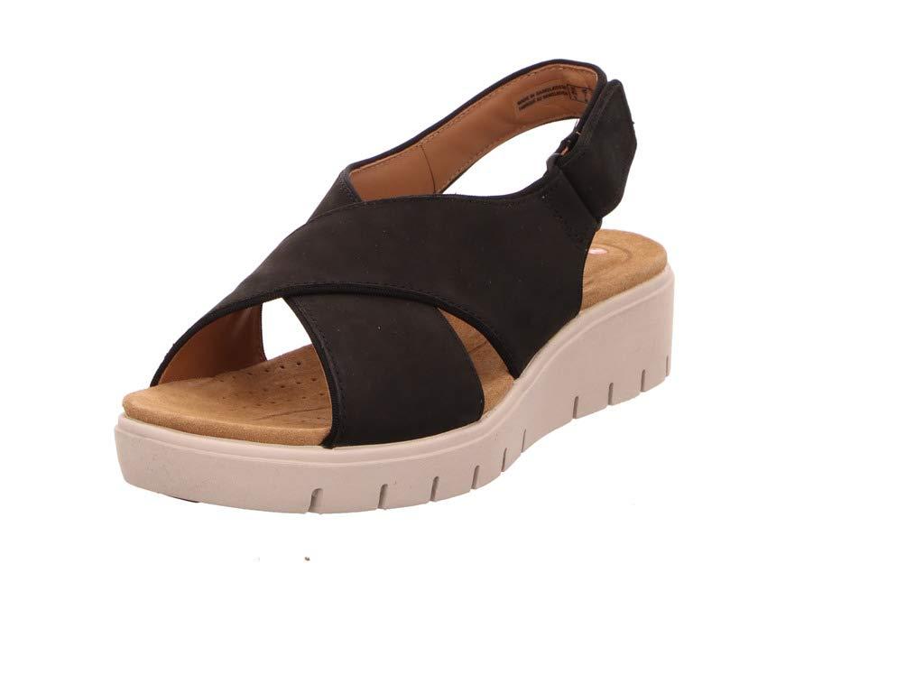 Clarks Un Karely Sun Nubuck Sandals In Black Wide Fit Size 61⁄2 - Save 51%  | Lyst UK