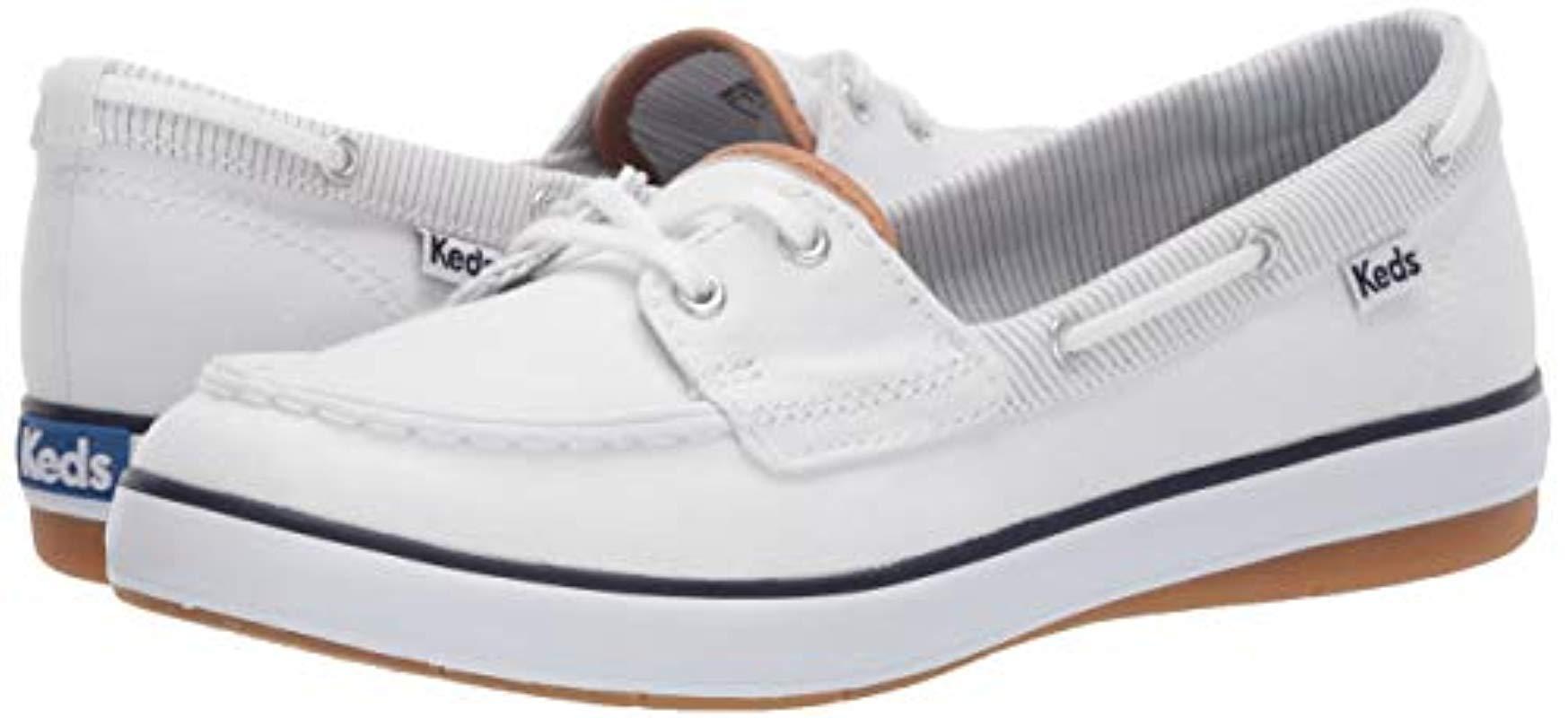 Keds Charter Boat Shoe in White Lyst
