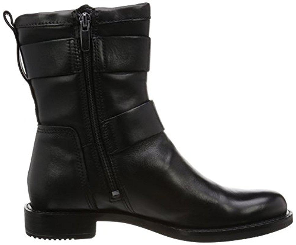 Ecco Leather Shape 25 Motorcycle Boot in Black - Lyst