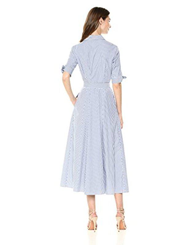 calvin klein maxi shirt dress