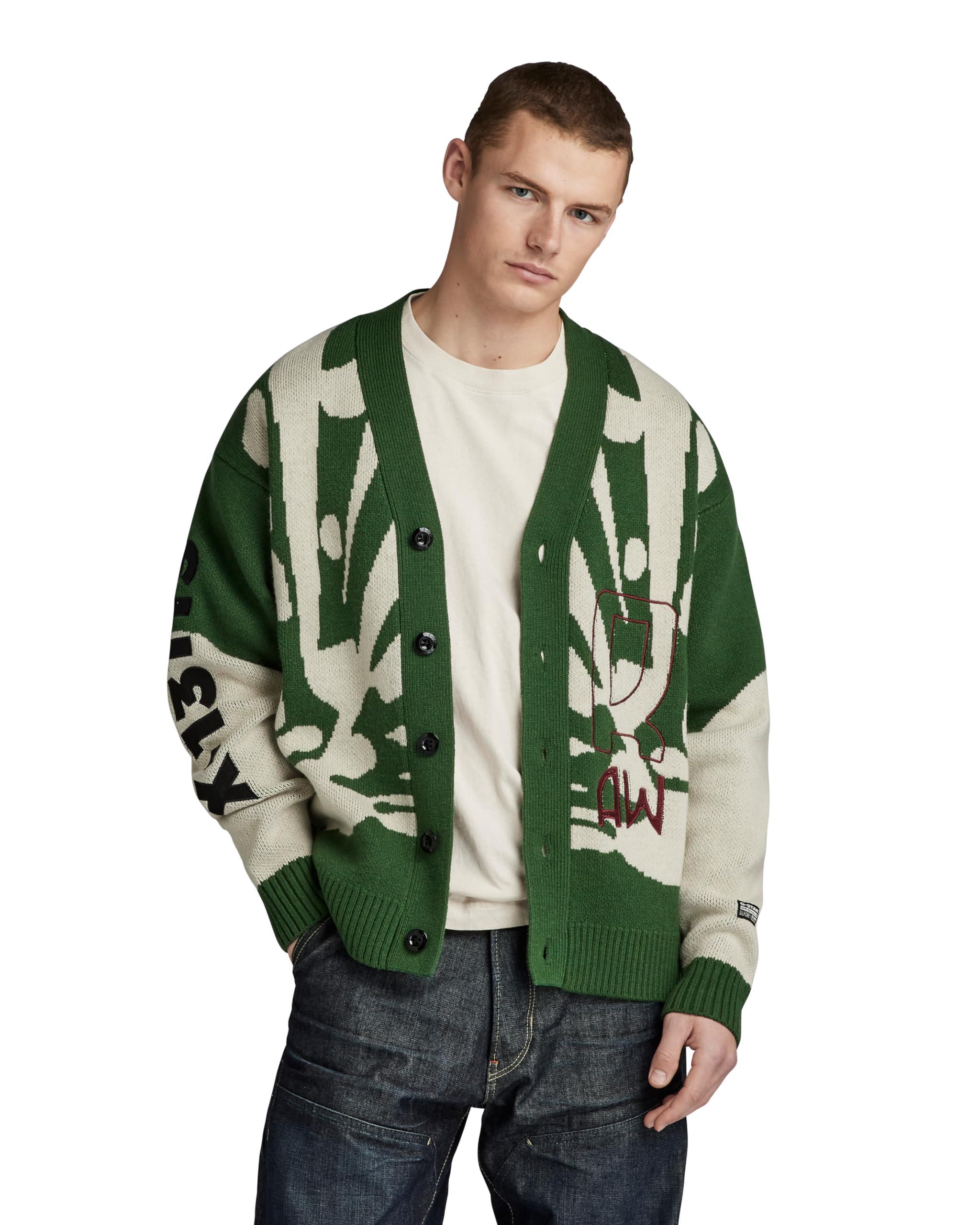 G-Star G-star Holiday Loose Knitted Cardigan in Green for Men