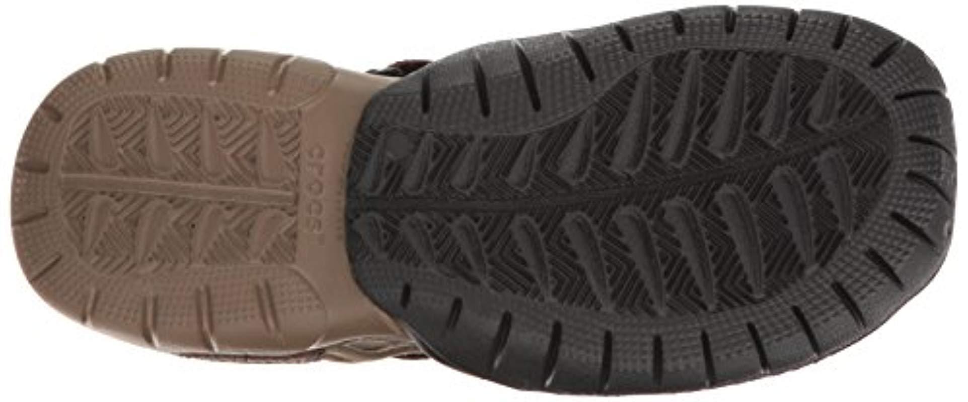 Crocs Swiftwater Leather Fisherman Sandal in Brown for Men Lyst UK
