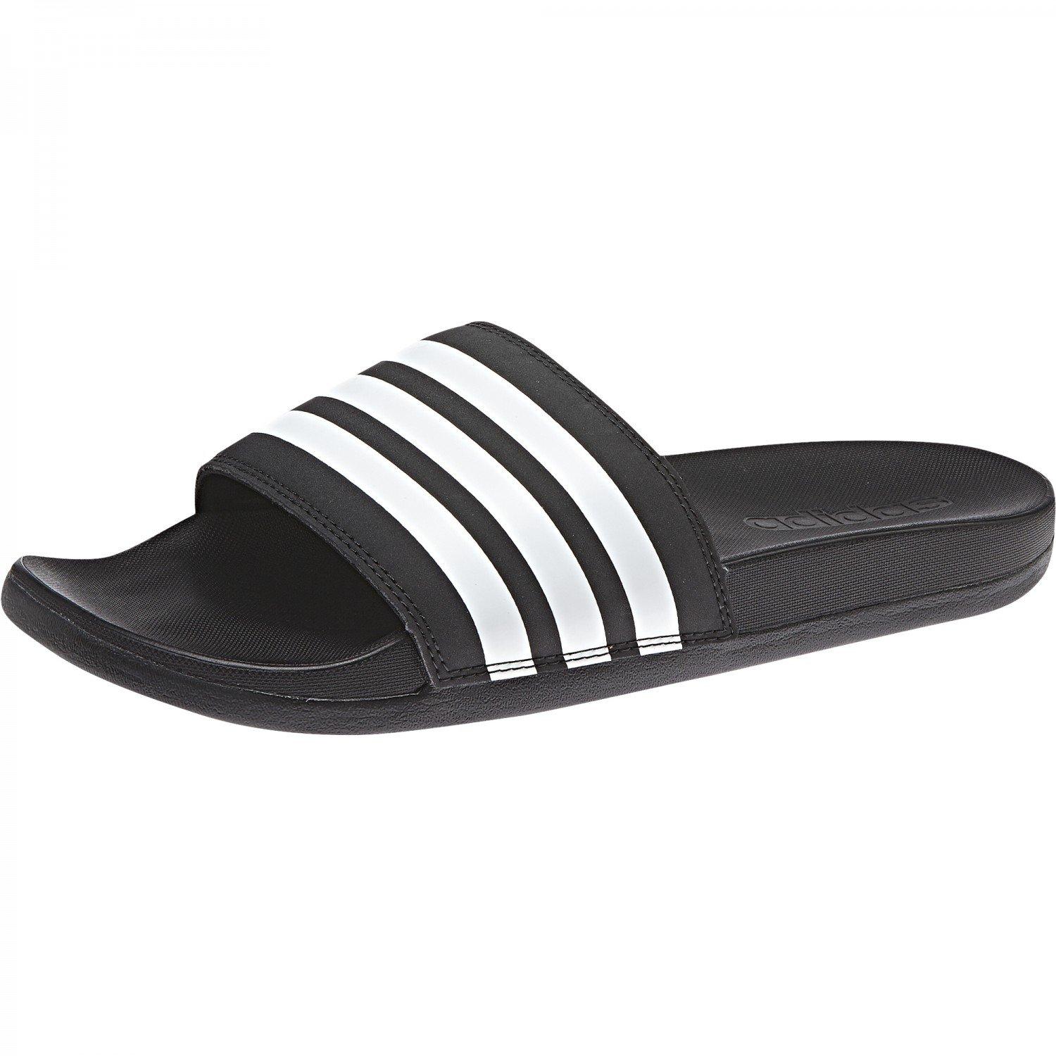 Adilette Cloudfoam Plus Stripes Chaussures de Plage Piscine adidas en  coloris Noir | Lyst