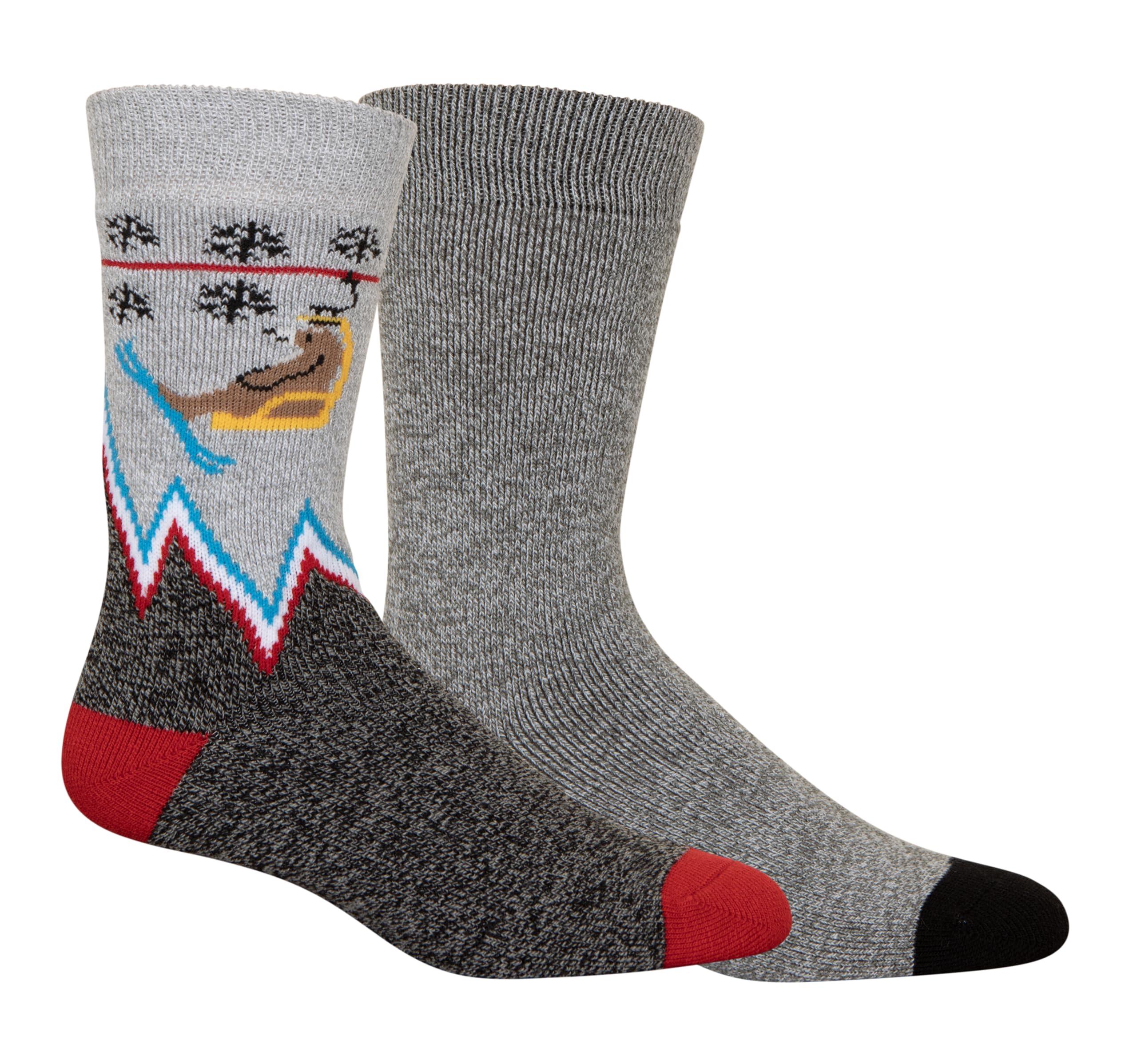 Columbia Ski Lift Medium Weight Thermal Socks Pair in Grey for