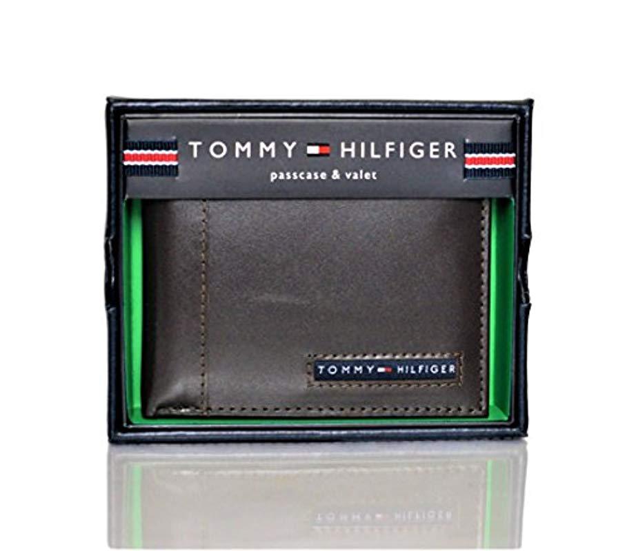 Tommy Hilfiger Men's Genuine Leather Slim Passcase Wallet for Men - Save  80% | Lyst