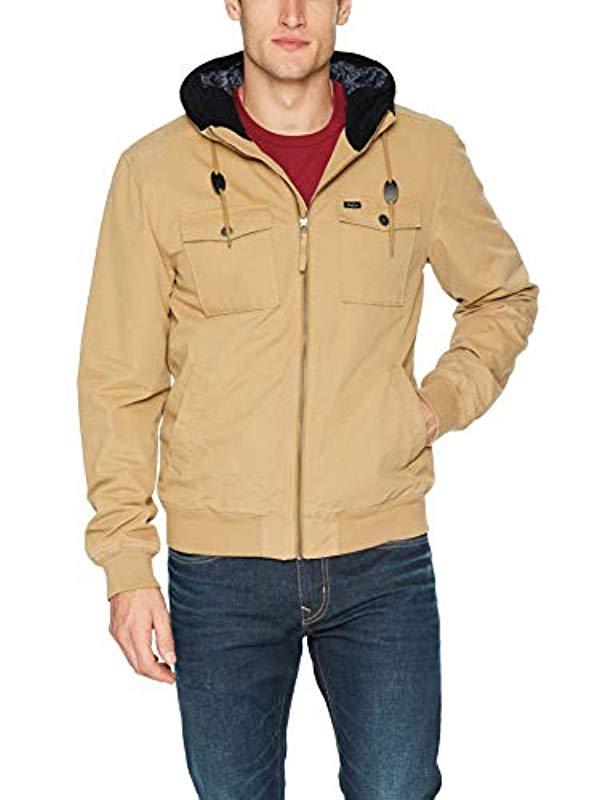 rvca hooded bomber ii jacket
