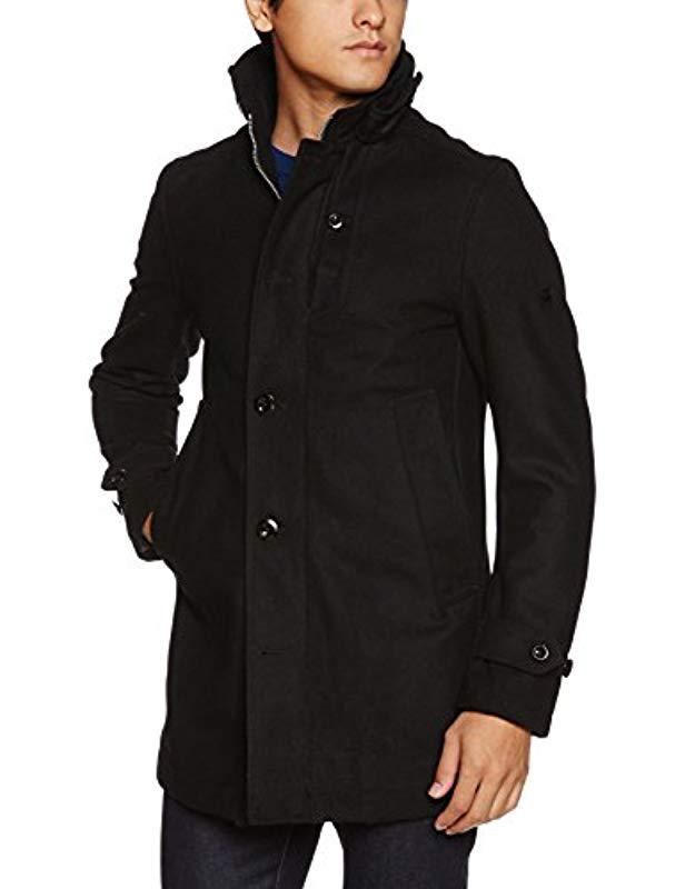G-Star RAW Garber Wool Trench Jacket in Black for Men - Lyst