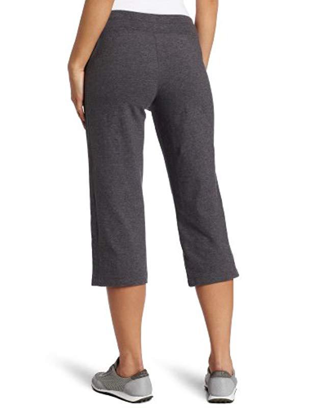 Danskin Drawcord Crop Pant in Charcoal Heather (Gray) - Lyst
