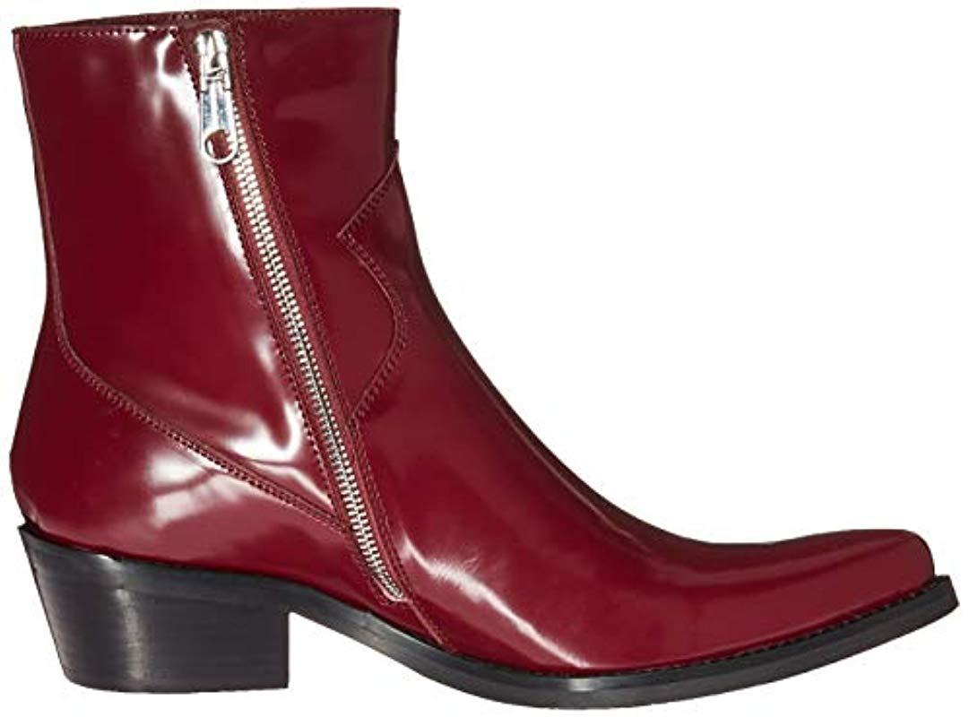 Calvin Klein Alden Box Calf Fashion Boot Dark Burgundy 10 Uk in Red for Men  | Lyst