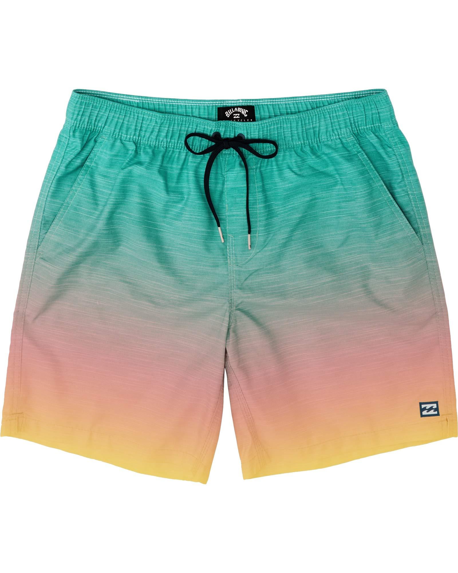 Billabong 17 Inch Outseam All Day Layback Boardshorts in Green for Men