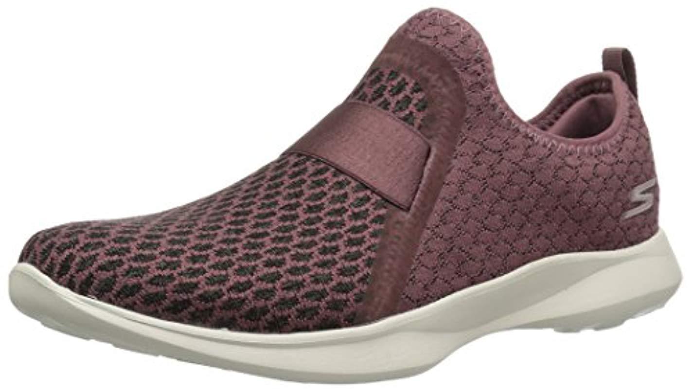 skechers mauve you serene slip trainers
