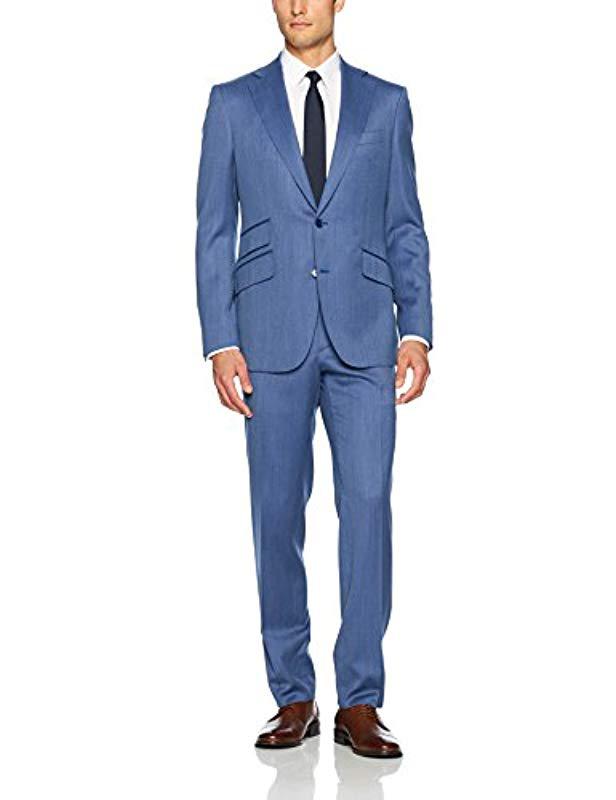Robert Graham Mens Chayno Modern Fit 2 Button Notch Lapel Side Vent Suit