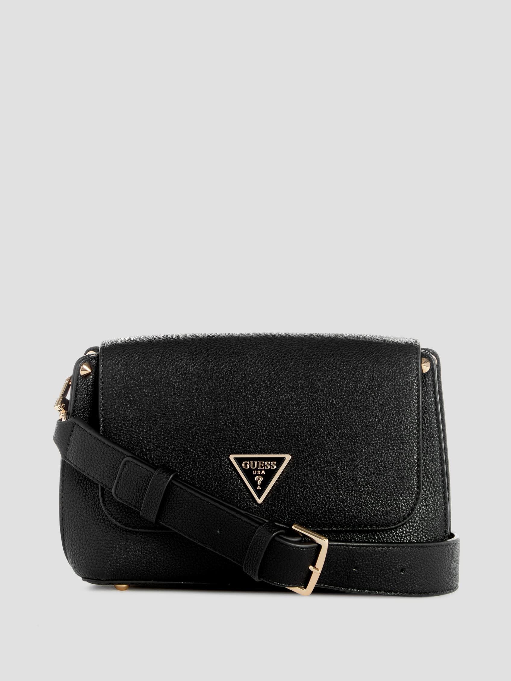 Guess Meridian Flap Shoulder Bag in Black | Lyst