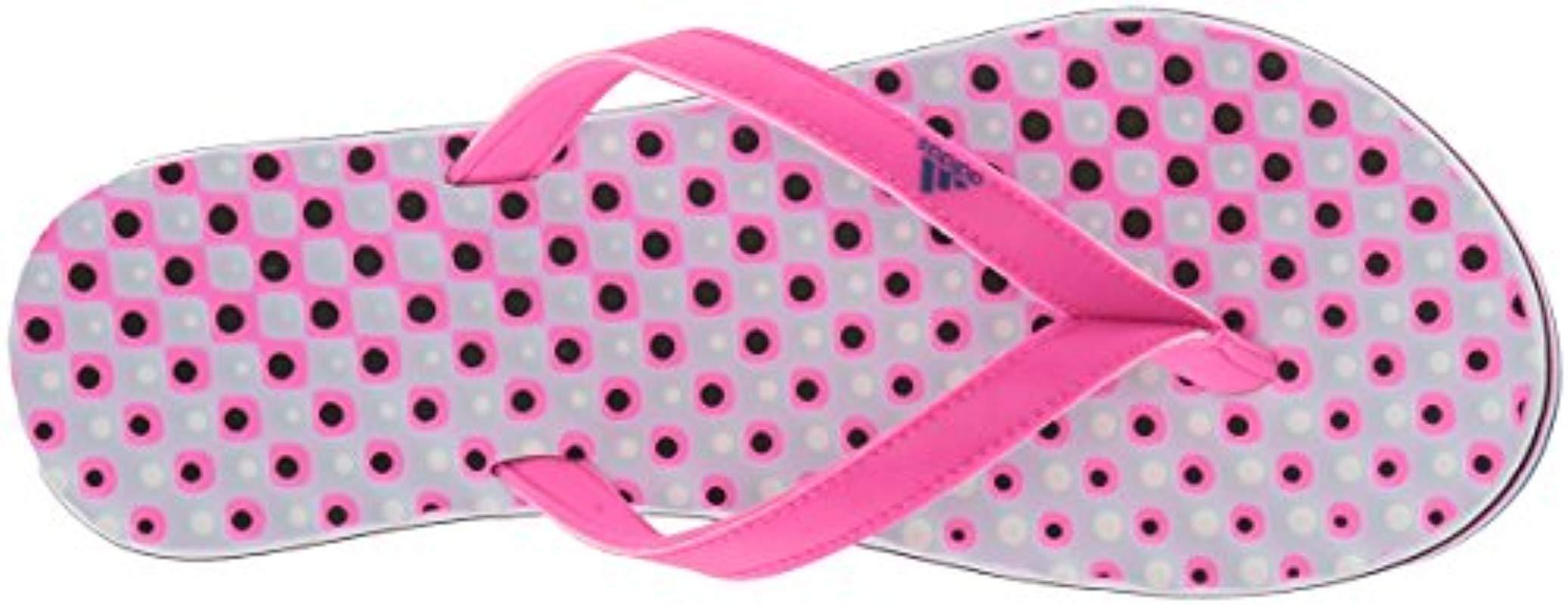 adidas Synthetic Eezay Dots Flip Flops in Pink | Lyst