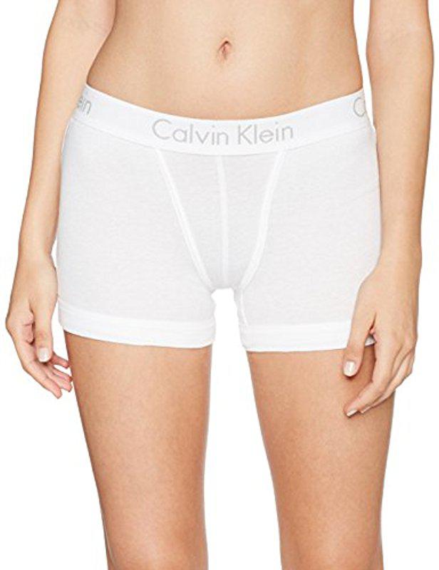 Calvin Klein Cotton Body Boyshorts in White - Lyst