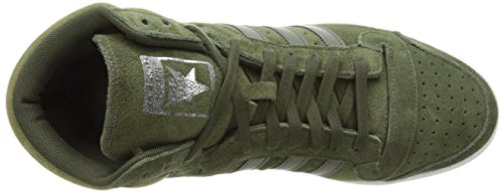 adidas Originals Suede Adidas Top Ten Hi Fashion Sneaker in Night Cargo  Night Cargo Olive ca (Green) for Men - Lyst