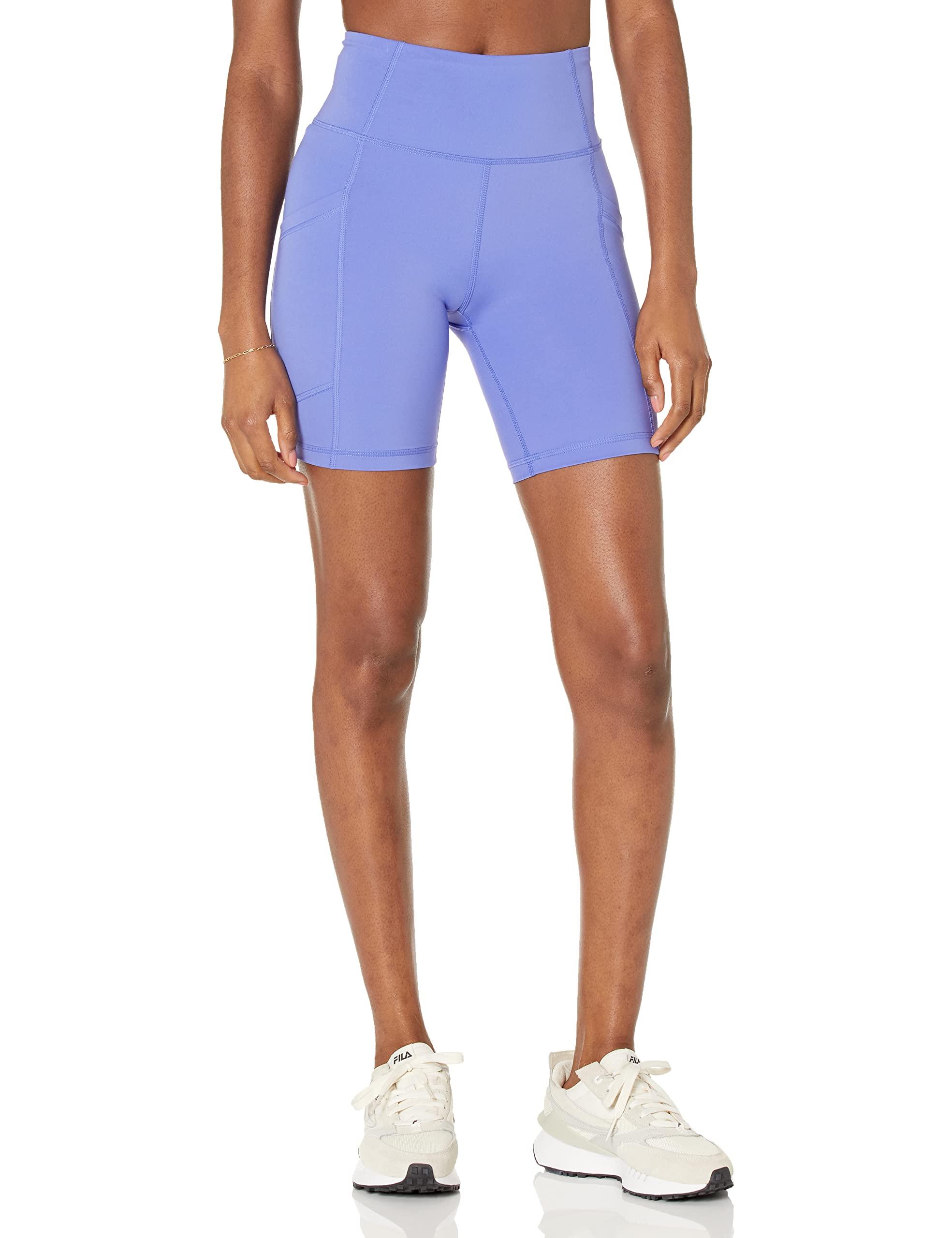 Amazon Essentials Active Sculpt High Rise 7 Bike Shorts With Pockets in  Blue | Lyst