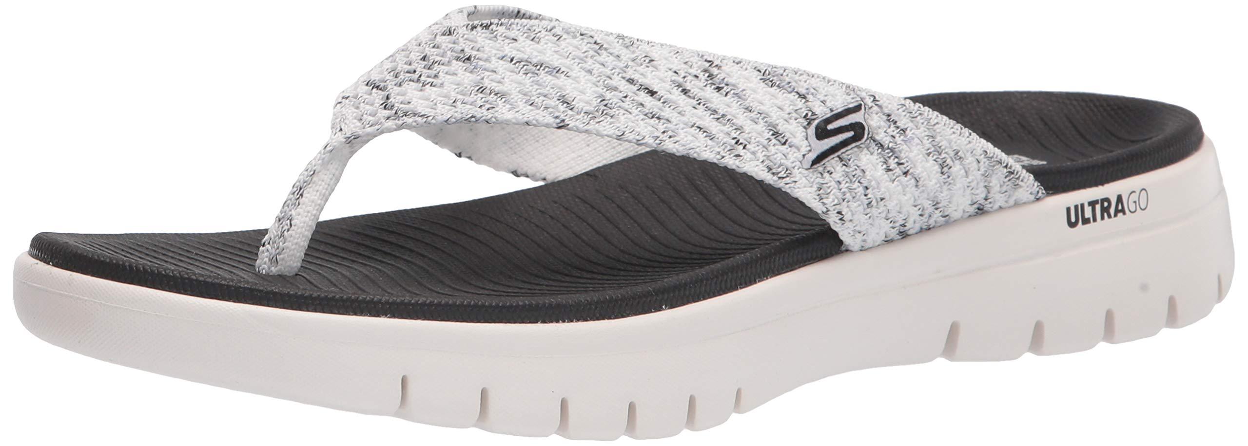 skechers womens black flip flops