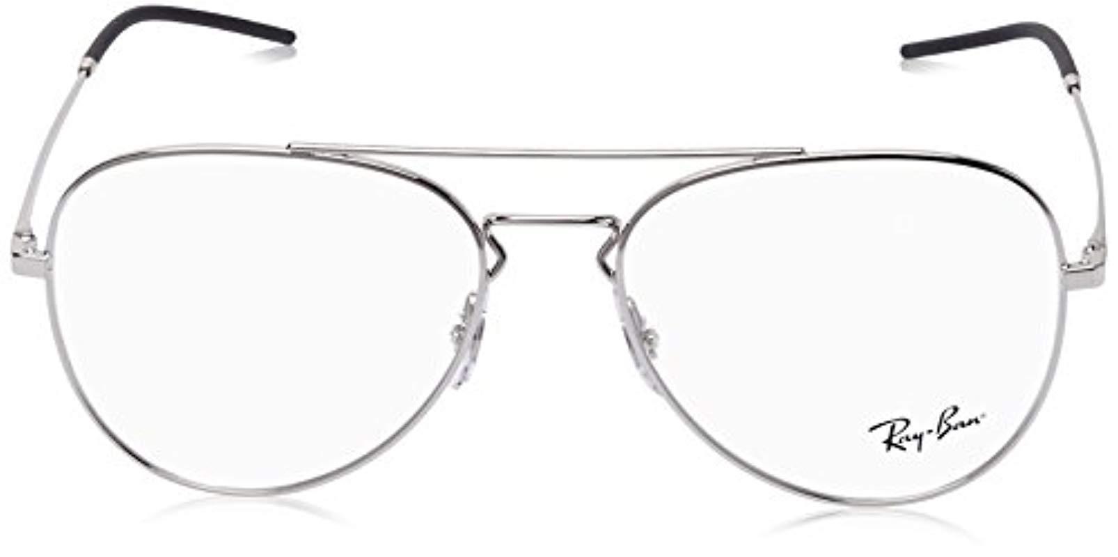 Ray Ban 0rx6413 No Polarization Aviator Prescription Eyewear Frame Silver 56 Mm In Metallic Lyst Ray Ban 0rx6413 No Polarization Aviator Prescription Eyewear Frame Silver 56 Mm In Metallic Lyst