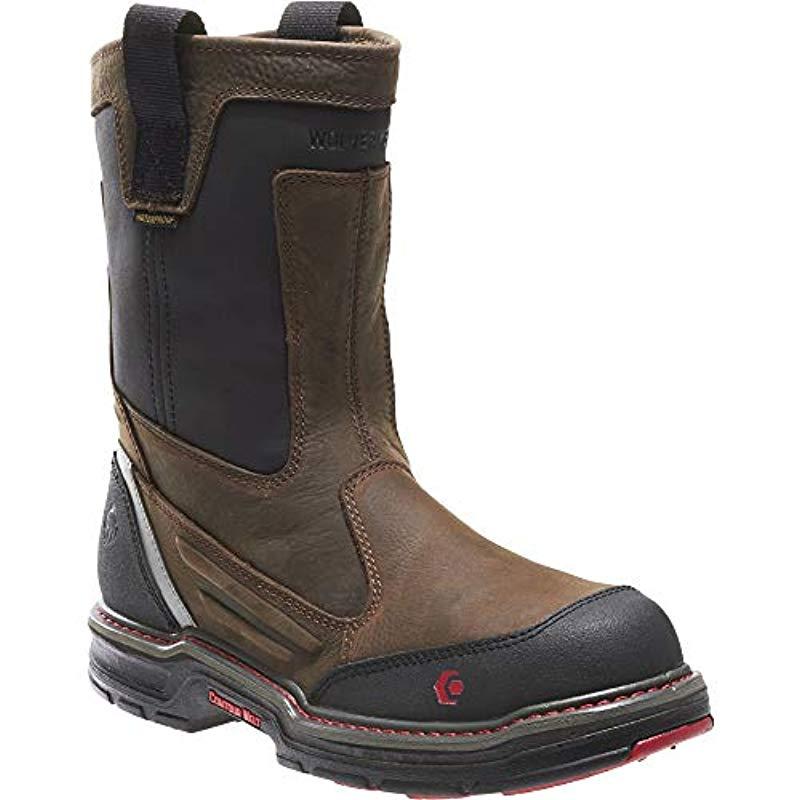 Wolverine Overman Nano Toe 10 Inch Waterproof Contour Welt Work Boot in Brown/Black (Brown) for