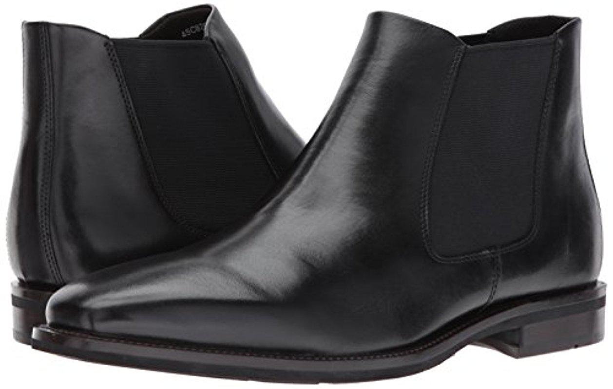 Ecco Leather Faro Plain Toe Boot Chelsea in Black for Men - Lyst