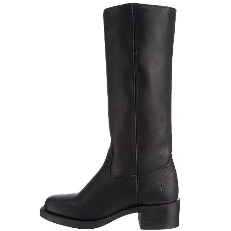 frye campus boots black