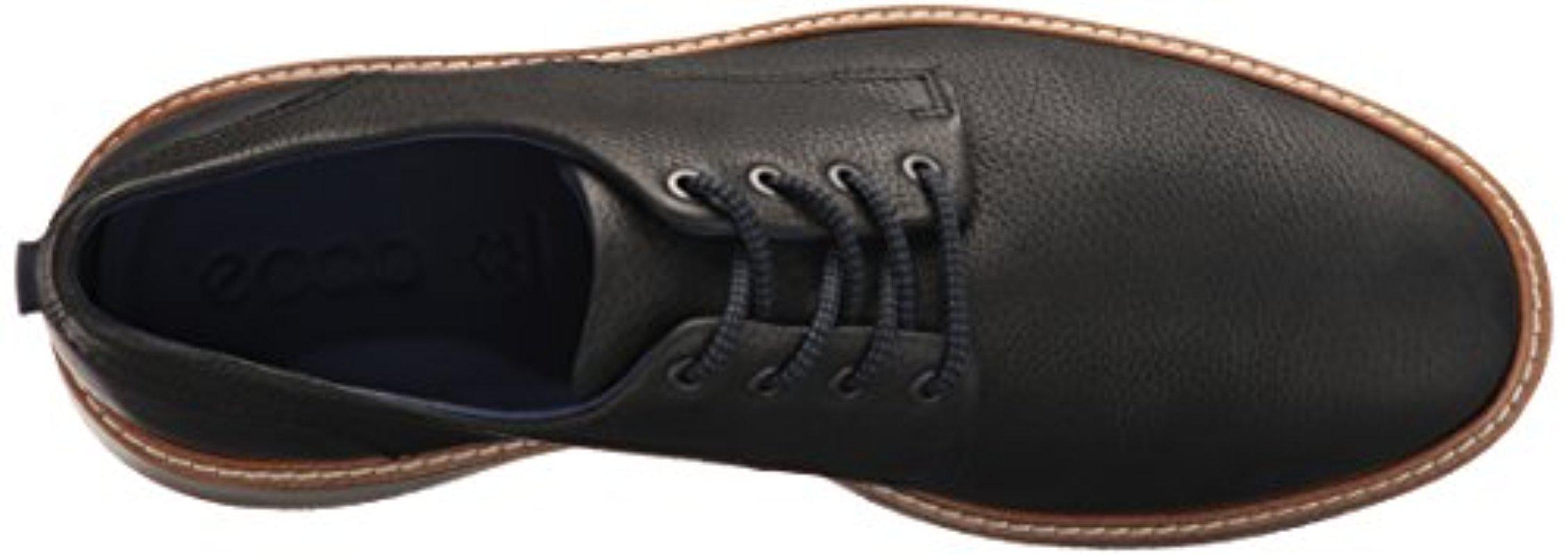 Ecco Leather Aurora Tie Oxford in Black/Black (Black) for Men - Lyst